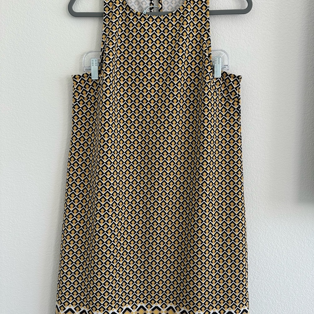 Banana Republic Diamond Pattern Top - Black, White, Yellow